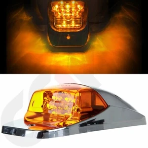 For Kenworth Peterbilt M27011Y Amber Roof Cab Marker Clearance Light 7LED Chrome - Picture 1 of 9