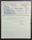 1898 John Millett, Cabinet Maker, 40 & 42 Mill Lane, Macclesfield Invoice