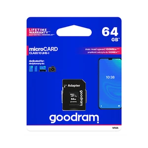 5908267930151 Karta pamięci microSD 64GB UHS-I Goodram z adapterem Goodram - Zdjęcie 1 z 2