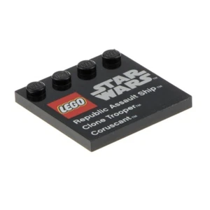 1x Lego Fliese modifiziert 4x4 schwarz Star Wars Coruscant 75007 6179pb056 - Bild 1 von 1