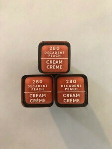  COVERGIRL Exhibitionist Cream Lipstick  Decadent Peach 280 (3 PACK) 