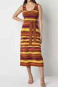 Worthington Women's Sleeveless Midi Sweater Dress Scoop Neck NWT XXL - Picture 1 of 11