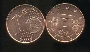 MALTE    1 cent  2008  SPL  neuve  ( sortie du rouleau )