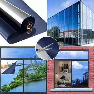 39"x13ft 20%VLT One-Way Mirror Window Film Privacy Tint Sun UV for Office/home - Picture 1 of 14
