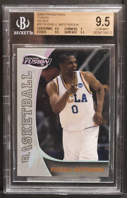 2009 press pass Fusion silver Russell Westbrook bgs 9.5 rookie 34/99 - Image 1 of 2