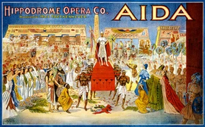 Hippodrom Opera Co Aida - 1908 - Zirkus Show Poster - Bild 1 von 1