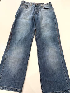 Phat Farm Jeans Herren 34x33 Blau Baggy Wide Leg Street Grunge Hip Hop Vintage - Bild 1 von 9