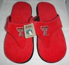Pantoufles de maison confortables pieds pieds Texas Tech University TTU Red Raiders taille 2 x tong