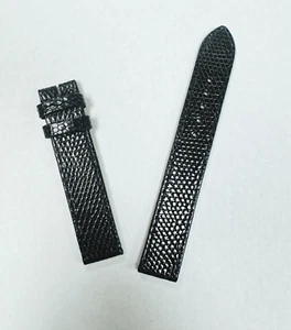 Neu Gucci Uhrenarmband 16 mm R echt Eidechsenleder glänzend schwarz - Bild 1 von 2