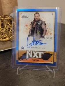 Topps Chrome WWE NXT Autographs WOLFGANG NXT-WGG Blue Refractor 75/150 - Bild 1 von 1
