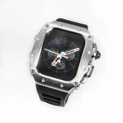 For Apple Watch 10 46mm Metal Protective Case Silicon Band 9 8 7 6 5 4 44mm/45mm - Image 1 of 4