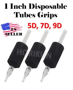 3D,5D, 7D, 9D,11D,14D 1 Inch 25MM Tattoo Disposable Tube and Grips Diamond Tip - Picture 1 of 9