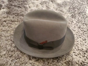 Bailey Bolman Fedora Men's Wool Pinch Center Felt Hat Gray Made In USA - Picture 1 of 6