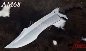 17"Custom Handmade D2 Steel Hunting Full Tang Bowie Knife Rosewood Handle DKONLY - Picture 1 of 9