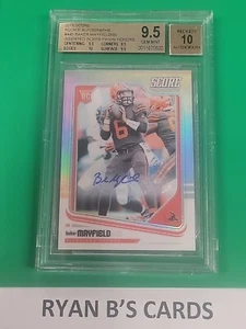 2018 Score Rookie Autographs BAKER MAYFIELD #25/35 BGS 9.5 w/10 Auto GEM MINT!! - Picture 1 of 6