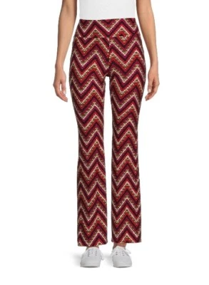 No Boundaries Womens Flared Stretch Pull-On Pant sz 3XL Multicolor Chevron Print - Image 1 of 4