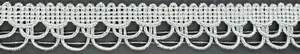 1" Metallic Silver Double Loop Fabric Fringe Trim 12 Yards Upholstery Trim - Picture 1 of 1