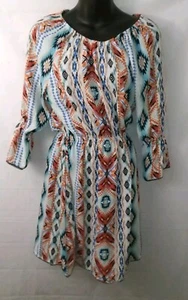 Vestido Scully Estampado Azteca Verano Mediano Nuevo con Etiquetas Edición Limitada Mezcla Poliéster Vestido - Imagen 1 de 5