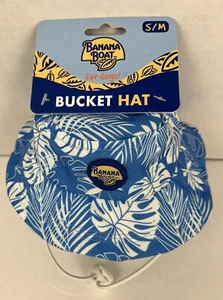 Fischerhut Banana Boot Hunde mit Kordelzug S/M 9-13 in blau weiß 198869 - Bild 1 von 2