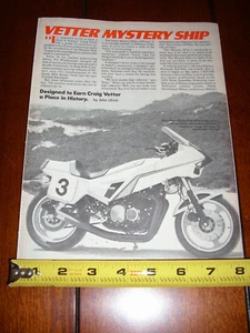 1980 CRAIG VETTER MYSTERY SHIP KAWASAKI KZ 1000 - ORIGINAL ARTICLE - Picture 1 of 2