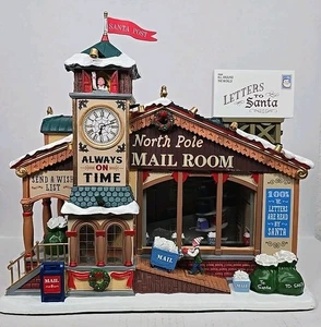 Lemax North Pole Mail Room Christmas Village Illuminated Animated Musical AC Cbl - Picture 1 of 18
