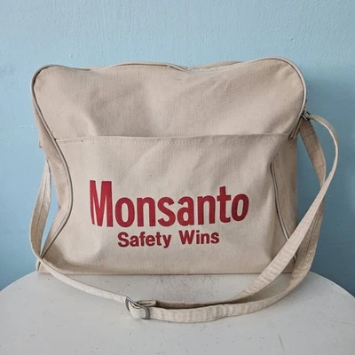 Bolso de viaje nocturno Monsanto Safety Wins vintage de los años 80 novedad biotecnología divertido  Foto 1 de 2
