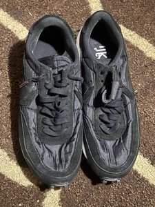 Talla 12- Zapatos para hombre Nike Sacai LD Waffle negros de nailon gamuza - Imagen 1 de 10