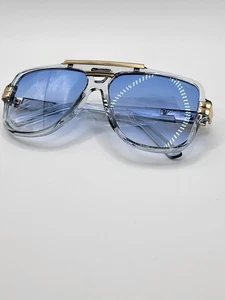 Cazal Branded Crystal frame Gradient Blue Sunglasses - Picture 1 of 11