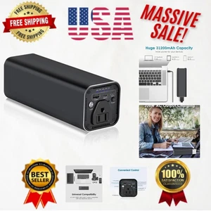 All-in-One 31200mAh Power Bank - Black Laptop Charger with Emergency Flashlight - Picture 1 of 10