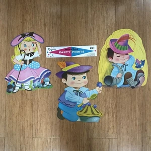 Vintage  ￼Die Cut  Nursery Rhyme Wall ￼Decorations Dennison Lil Bo peep - Picture 1 of 2