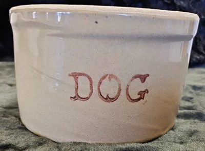 Pottery Dog Bowl R.R.P. Винтажная желтая керамика Co Roseville OH США 8,25 дюйма ширина No200 - Изображение 1 из 4