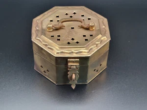 Vintage Brass Cricket Cage, Trinket box, Potpourri/Incense box - Picture 1 of 7