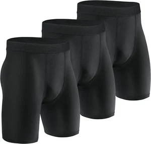 Compression Shorts Men 2/3 Pack Compression Underwear for Men Athletic Shorts - Picture 1 of 24