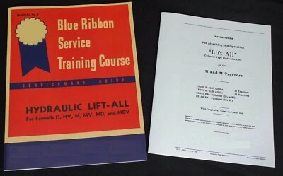 Elevador de bomba hidráulica para vientre-ALL Farmall H M MD IH juego manual de servicio y propietario de tienda Foto 1 de 4