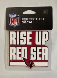 Arizona Cardinals Rise Up Red Sea 4" x 4" Logo Truck Car Window Die Cut Decal - Picture 1 of 1