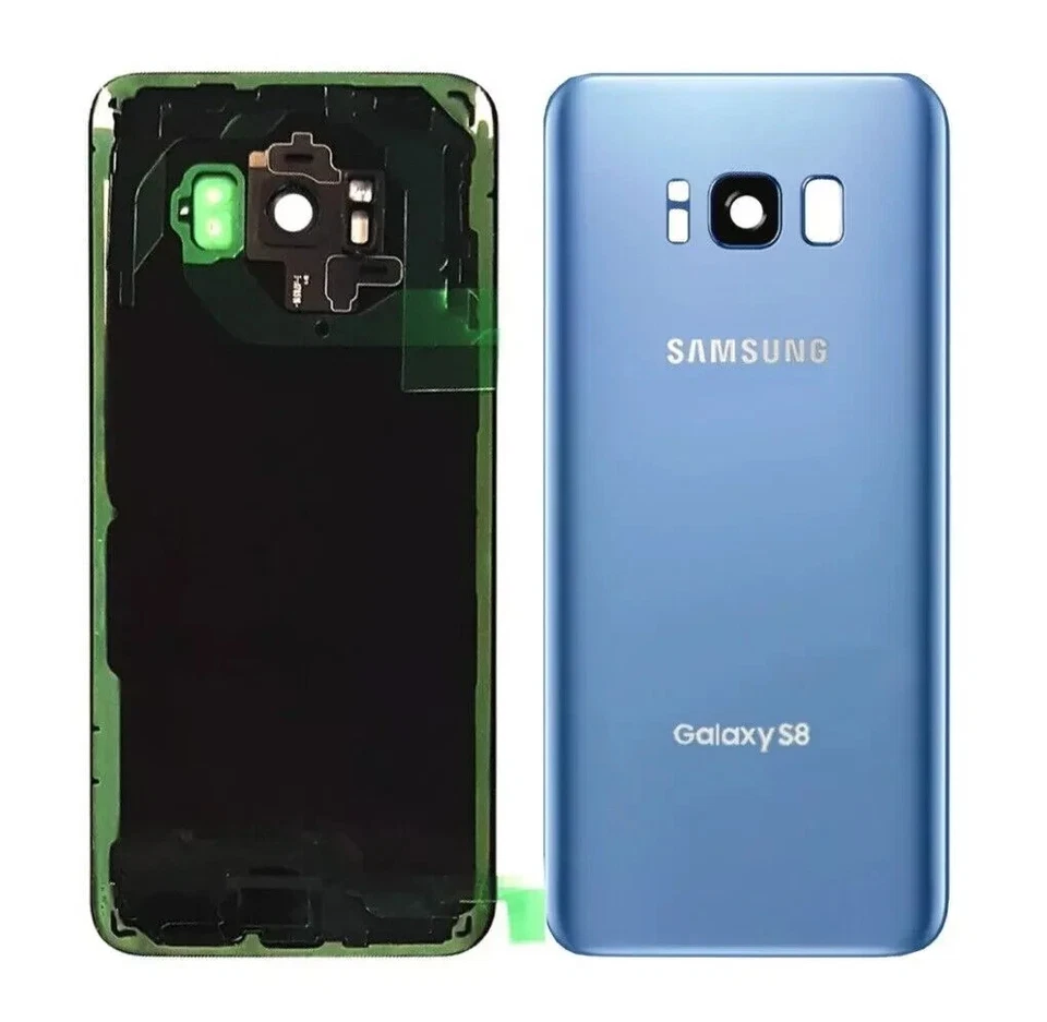Cubierta trasera de vidrio para puerta de batería original azul OEM Samsung Galaxy S8 Foto 1 de 1
