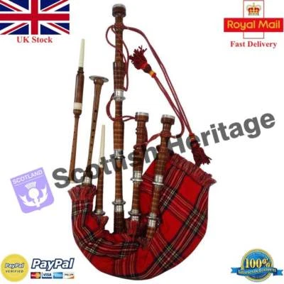 Accesorio de libro tutor de cubierta jugable Highland gaita marrón plateada Royal Stewart Foto 1 de 4