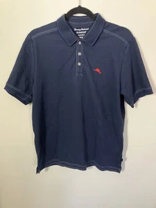 Tommy Bahama Poloshirt dunkelblau M Supima Baumwolle Stretch Schwert Fisch SCHÖN - Bild 1 von 4