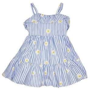 RARE EDITIONS Girls' 7, 10, 12 Daisy Floral Embroidered Stripe Sun Dress NWT - Picture 1 of 1