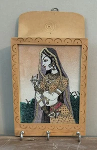 Jaipurcraft Gemstone Bani Thani Print Wooden Letter and Key Holder Trinket  Box - Picture 1 of 10