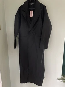 Missguided Faux-Leather Trench-coat - Size 4 (UK) - BNWT - Picture 1 of 7