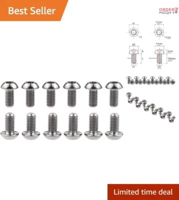 Actualiza tu bicicleta con 12 piezas pernos de titanio Torx M5x10 - ligeros y fuertes Foto 1 de 4