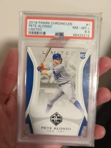 Pete Alonso #1 2019 Panini Chronicles Limited Mets Rookie Card PSA 8,5 NM bis NM+ - Bild 1 von 2