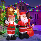 LED Light Up Christmas Inflatable Santa Claus Couple Xmas Outdoor Decoration