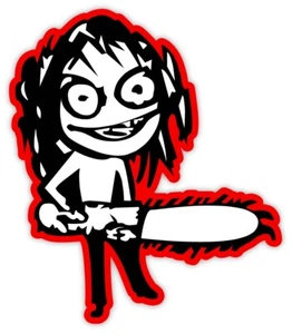 Ozzy chainsaw sticker decal 4" x 5" - Picture 1 of 1