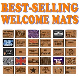 Doormat Funny Novelty Door Mat Birthday Home Office man cave Doormats Gift Gifts - Picture 1 of 83