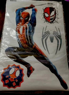 Calcomanía Spiderman pared extraíble calcomanía 3D 4 en 1 hoja araña clon vendedor local de EE. UU. Foto 1 de 4