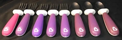 Juego de 8 tenedores y 3 cucharas Munchkin Raise para niños pequeños 12+ meses, sin BPA ✅ Foto 1 de 4