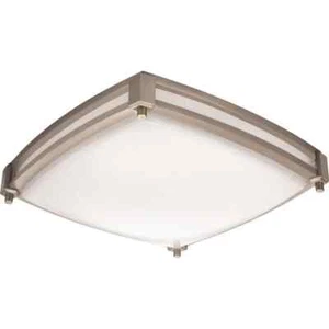 Lithonia Lighting Square 13 in. Brushed Nicke Ceiling LED Light Flush Mount - Picture 1 of 2