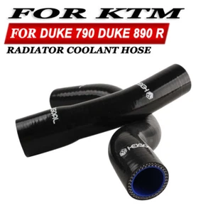 Black Radiator Silicone Hoses Coolant Hose Kit For KTM Duke790 Duke890 R 18-23 - Imagen 1 de 7